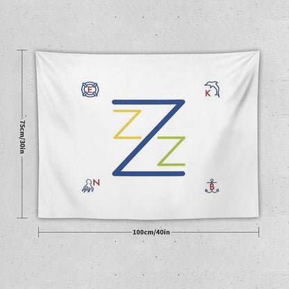 Team Zissou Flag Tapestry