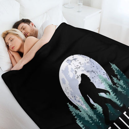 Bigfoot Believe  Sasquatch Throw Blanket
