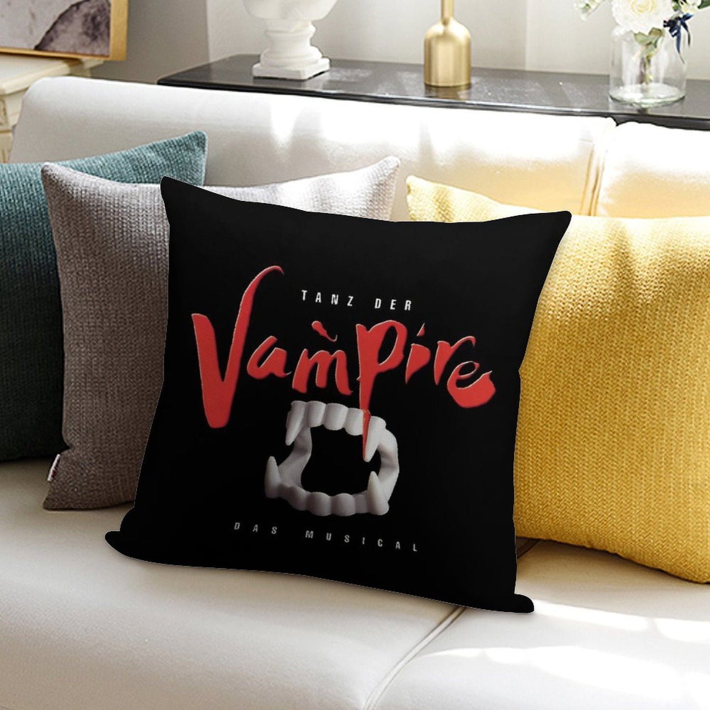 Tanz Der Vampire Soft Hidden Zipper Throw Pillow