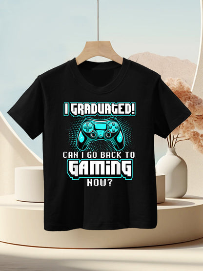 I Graduated Can I Go Back To Gaming Now - Graduation Class Kids T-Shirt