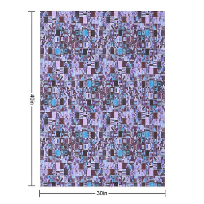 Hand-Painted Tiny Tiles Photo Pattern Throw Blanket