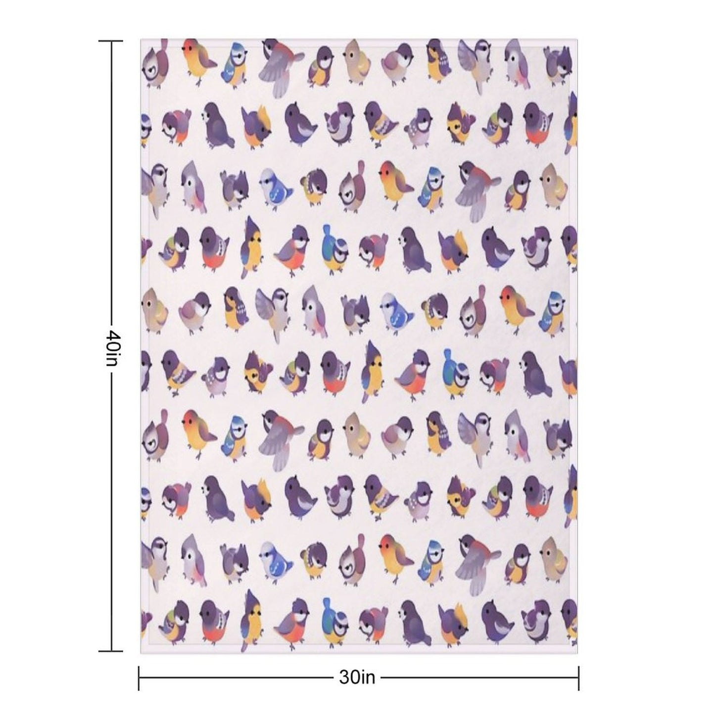 Little Bird (Paridae) Throw Blanket