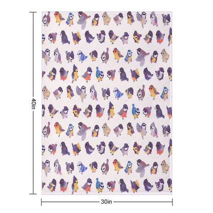 Little Bird (Paridae) Throw Blanket