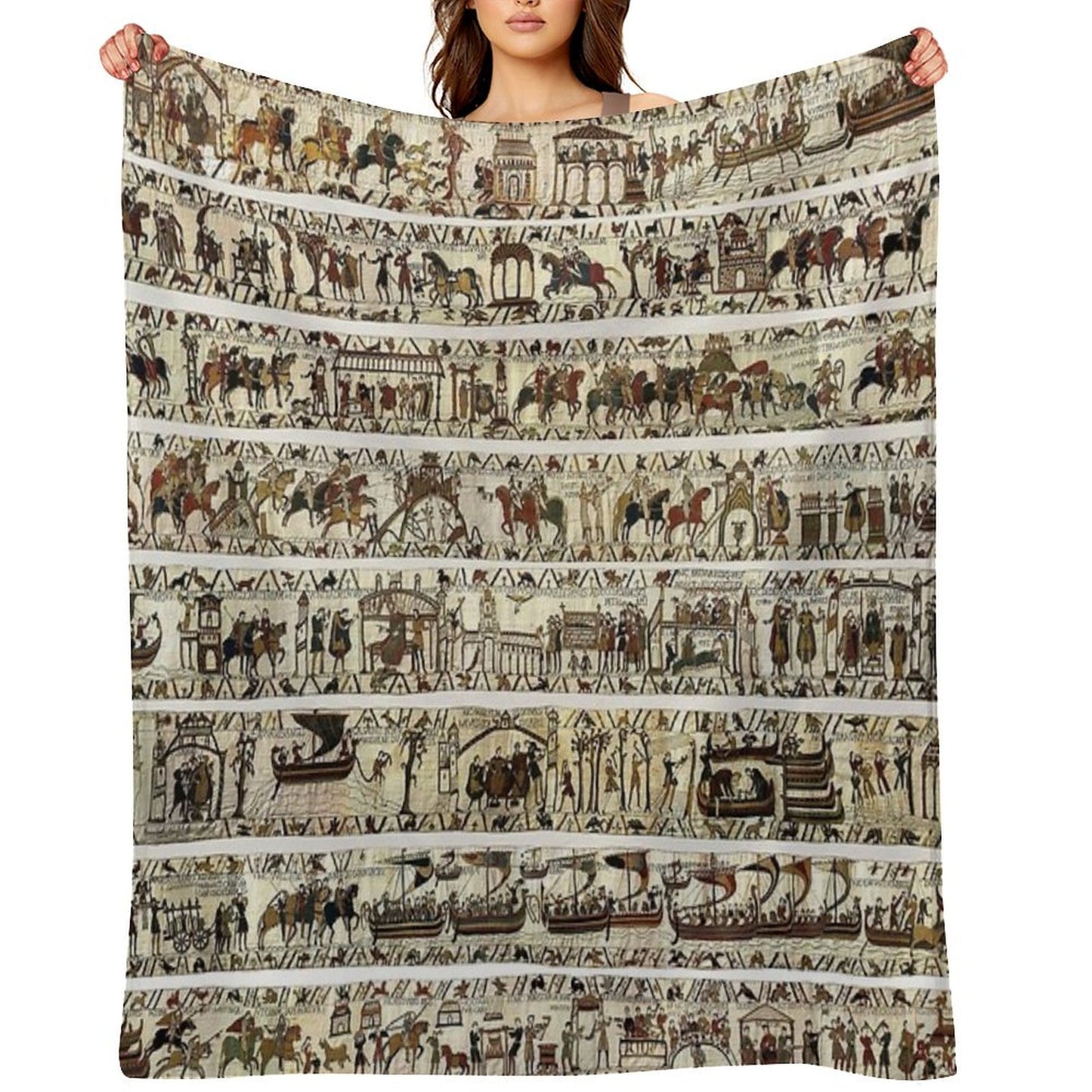THE BAYEUX TAPESTRY Throw Blanket