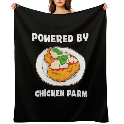 Italian Foodie Parmesan Powered By Chicken Parm Design Throw Blanket