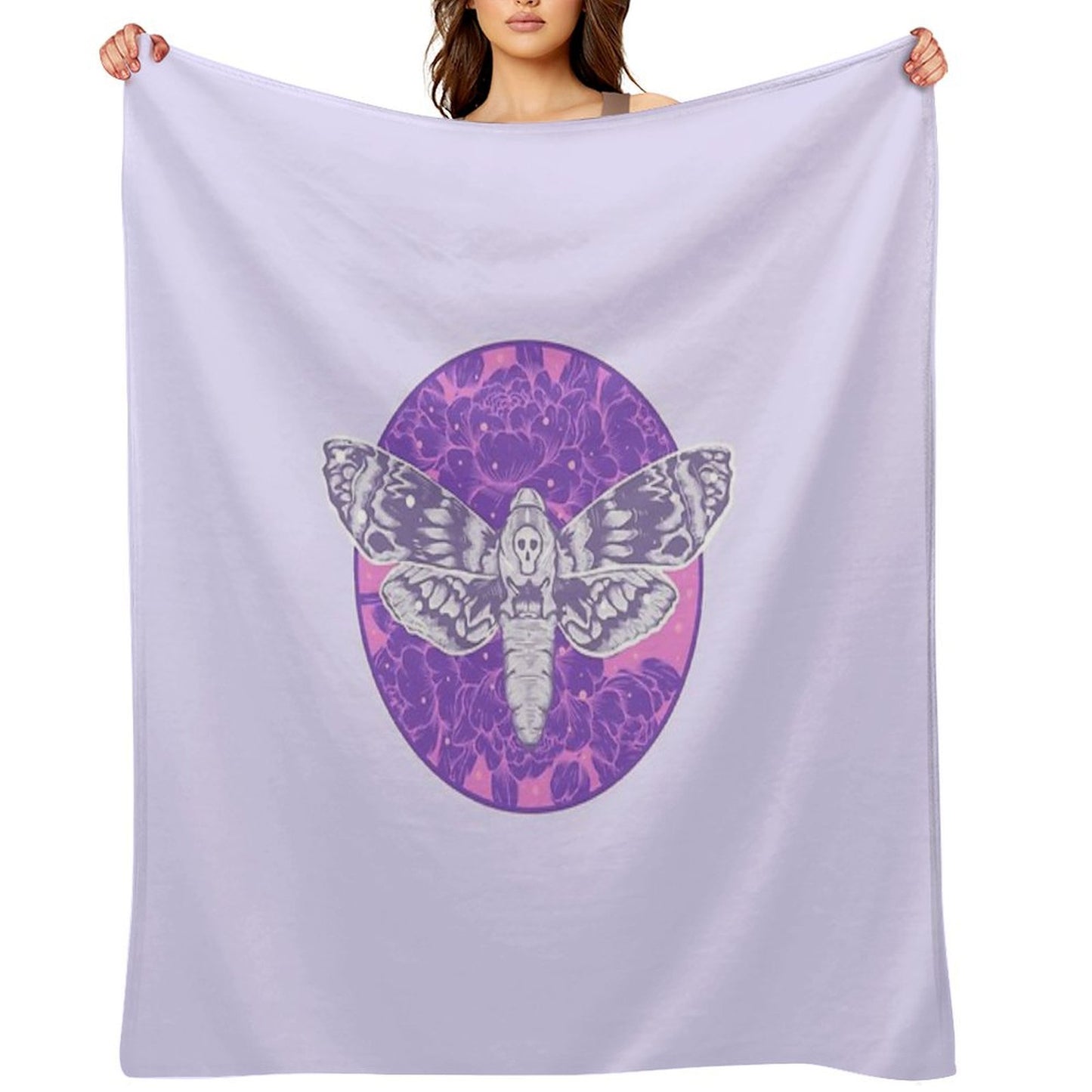 Death Moth Throw Blanket