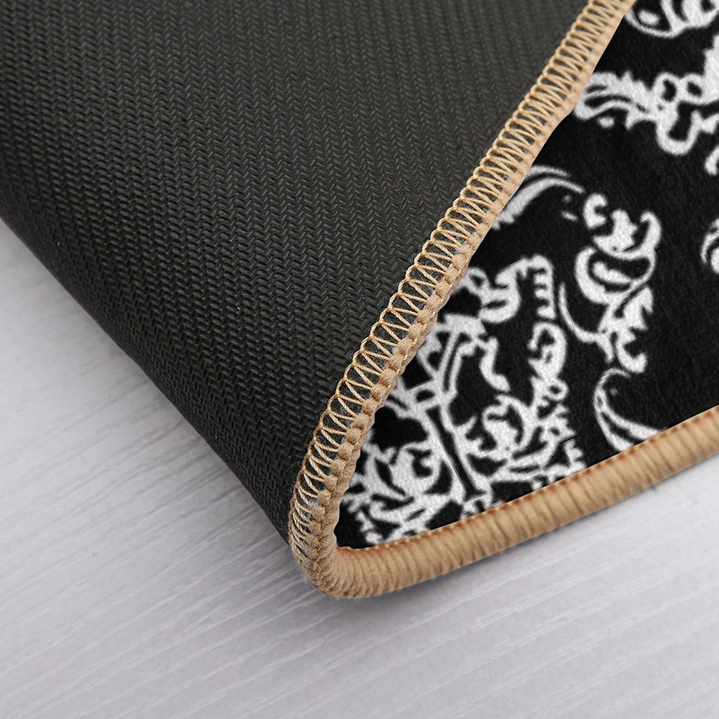 Imperial Mural Black Bath Mat
