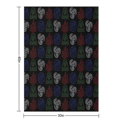 Four Elements Minimalist Throw Blanket