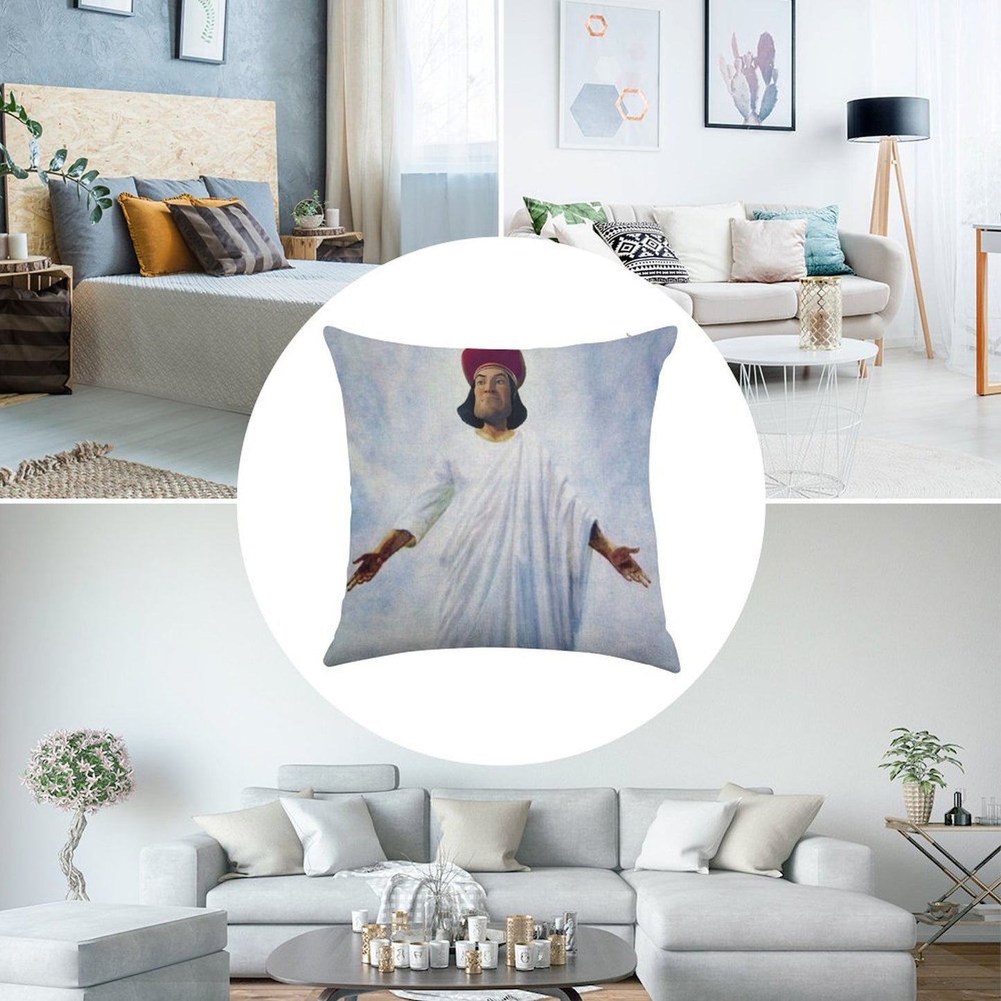 Lord Farquaad As God Linen Throw Pillow Cover