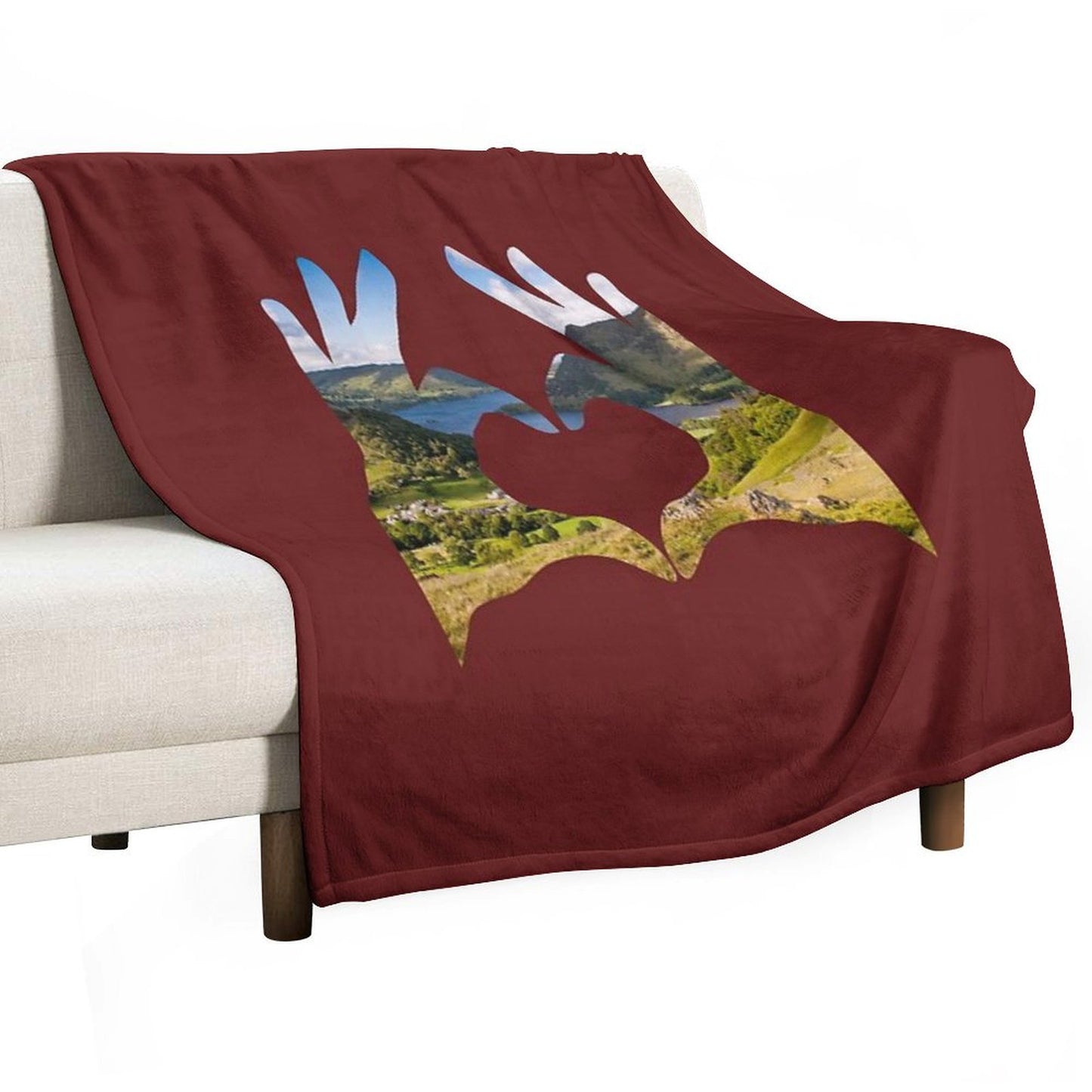 I Love The Lake District - Hands Heart - #41 Throw Blanket