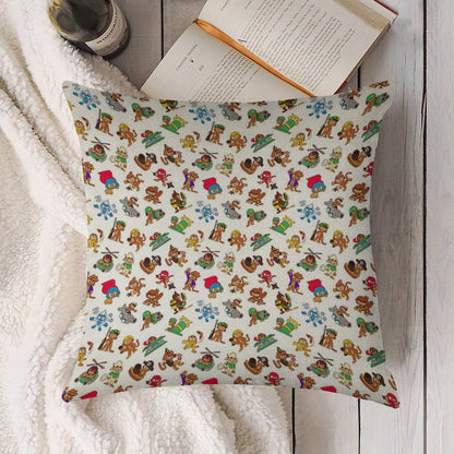 Bloons TD 6 Monkeys Pattern Linen Throw Pillow Cover