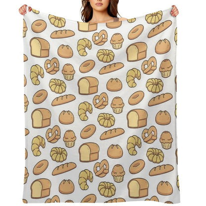 All Types of Bread Pattern Throw Blanket