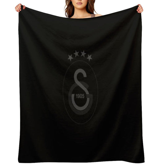 Galatasaray Black Throw Blanket