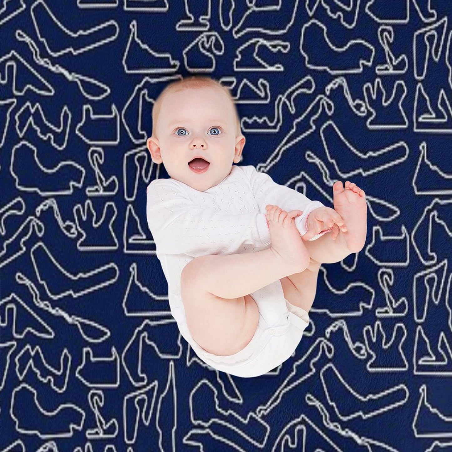 F1 Tracks 2023 (Dark Blue) Throw Blanket