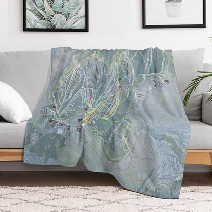 Sunday River Resort Trail Map Throw Blanket