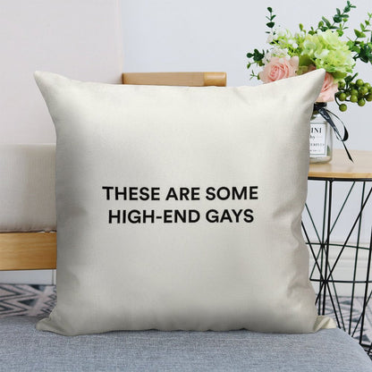 THESE ARE SOME HIGH-END GAYS  Tanya from White Lotus Linen Throw Pillow Cover