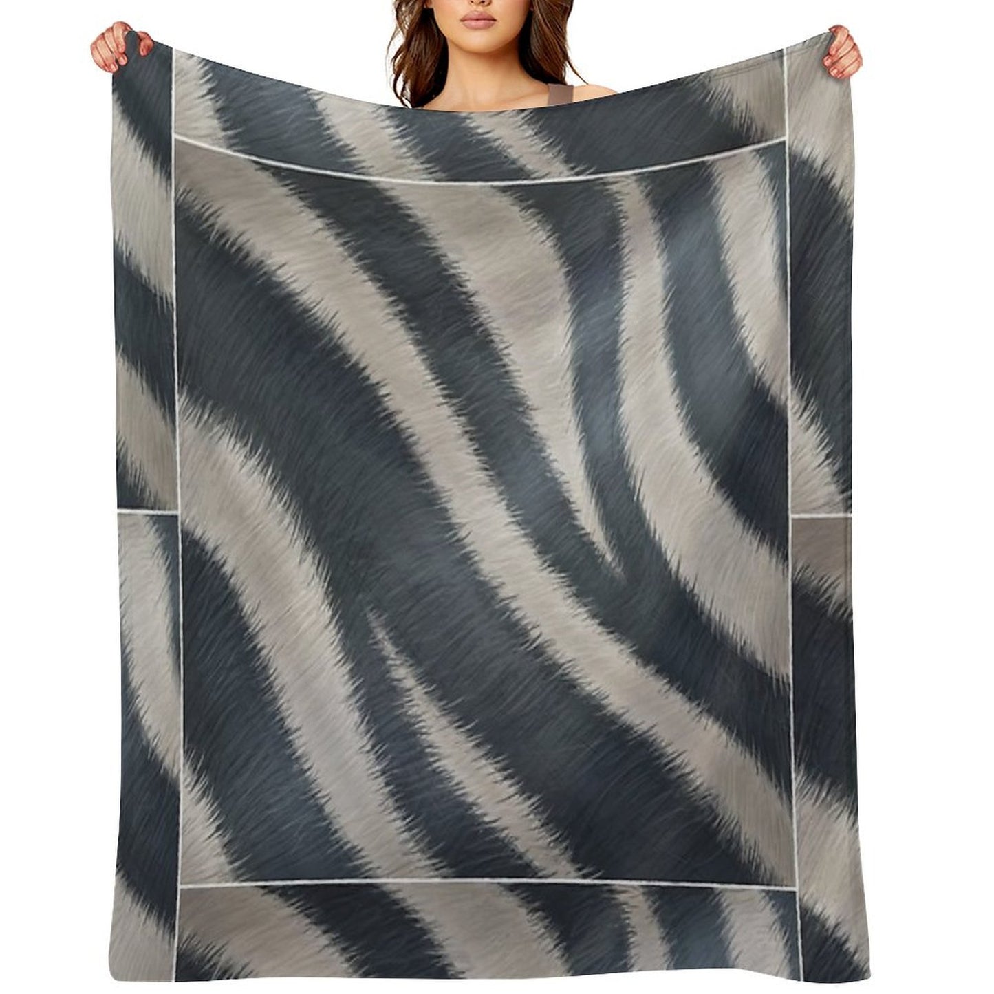 Fur Pattern - Zebra Throw Blanket