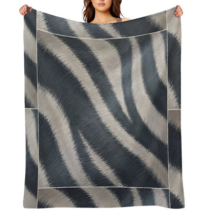 Fur Pattern - Zebra Throw Blanket