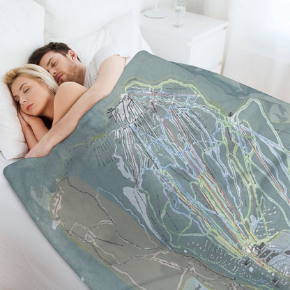Sugarloaf Resort Trail Map Throw Blanket