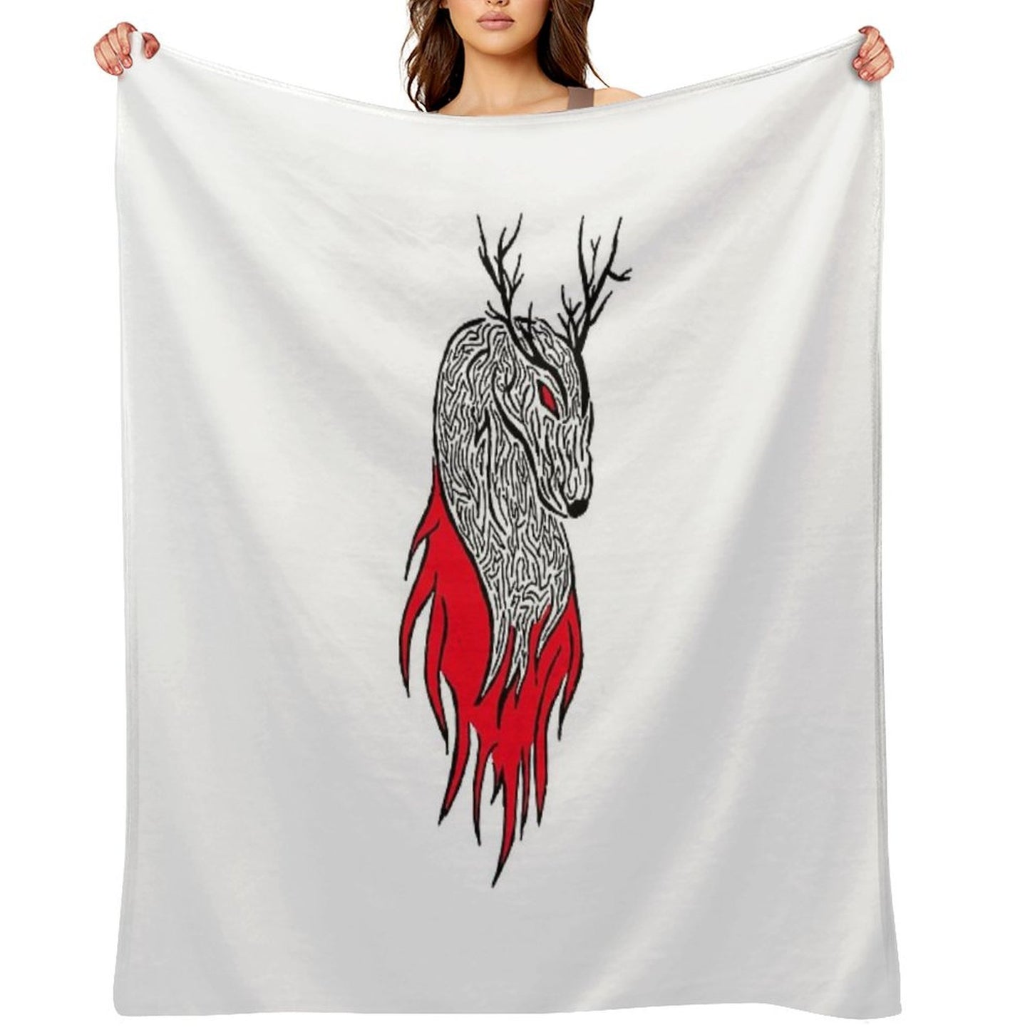 Elder Deer Throw Blanket