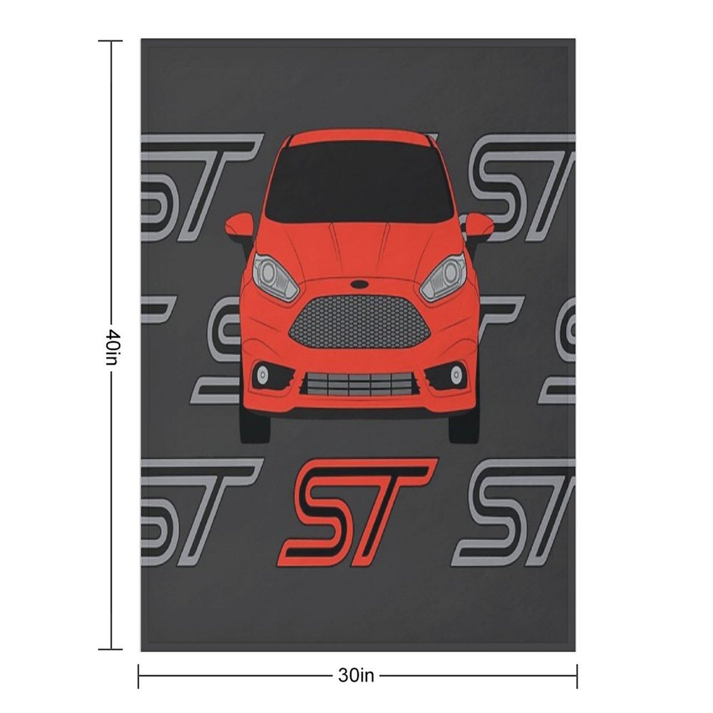 Fiesta ST Throw Blanket