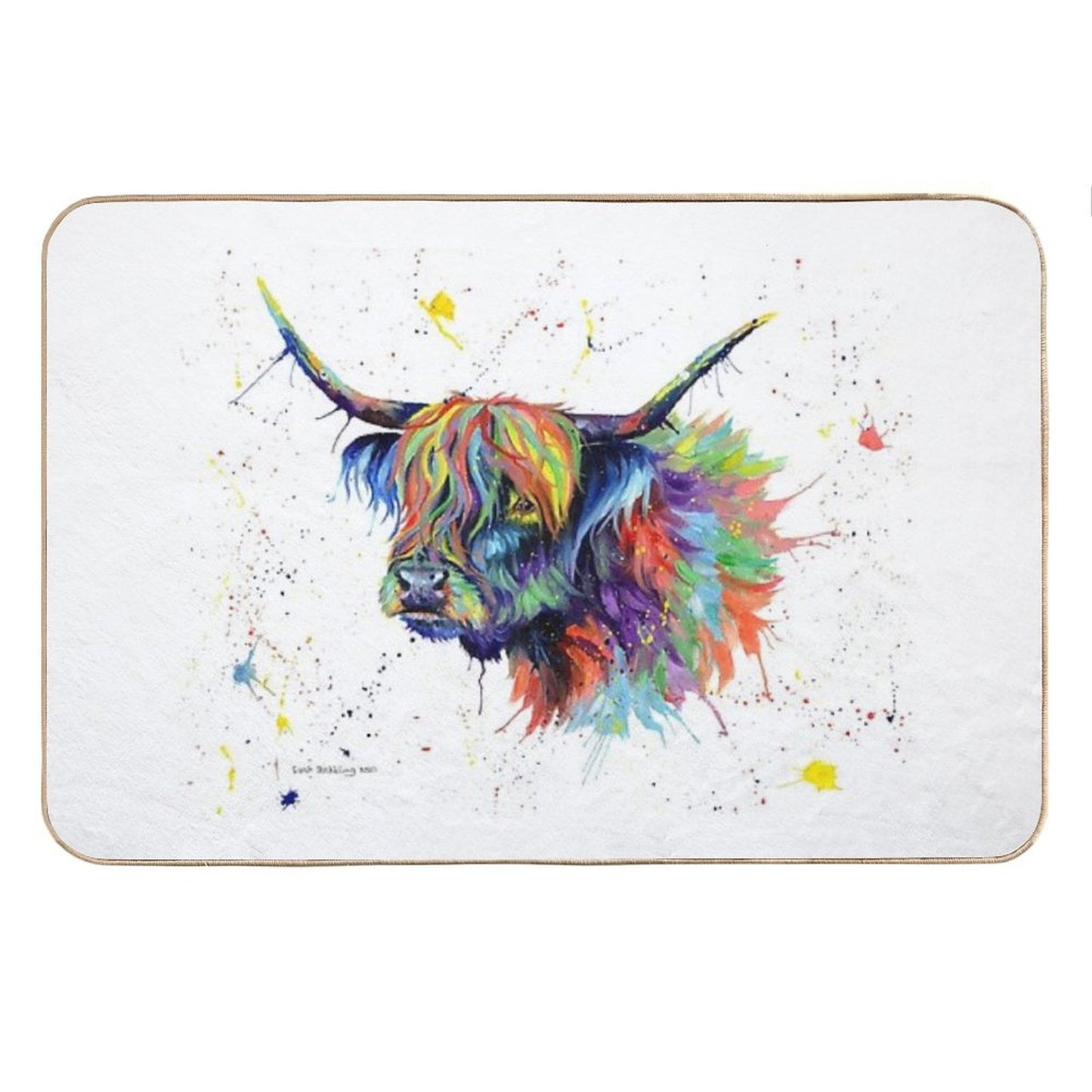 Highland Cow Multicolour Bath Mat