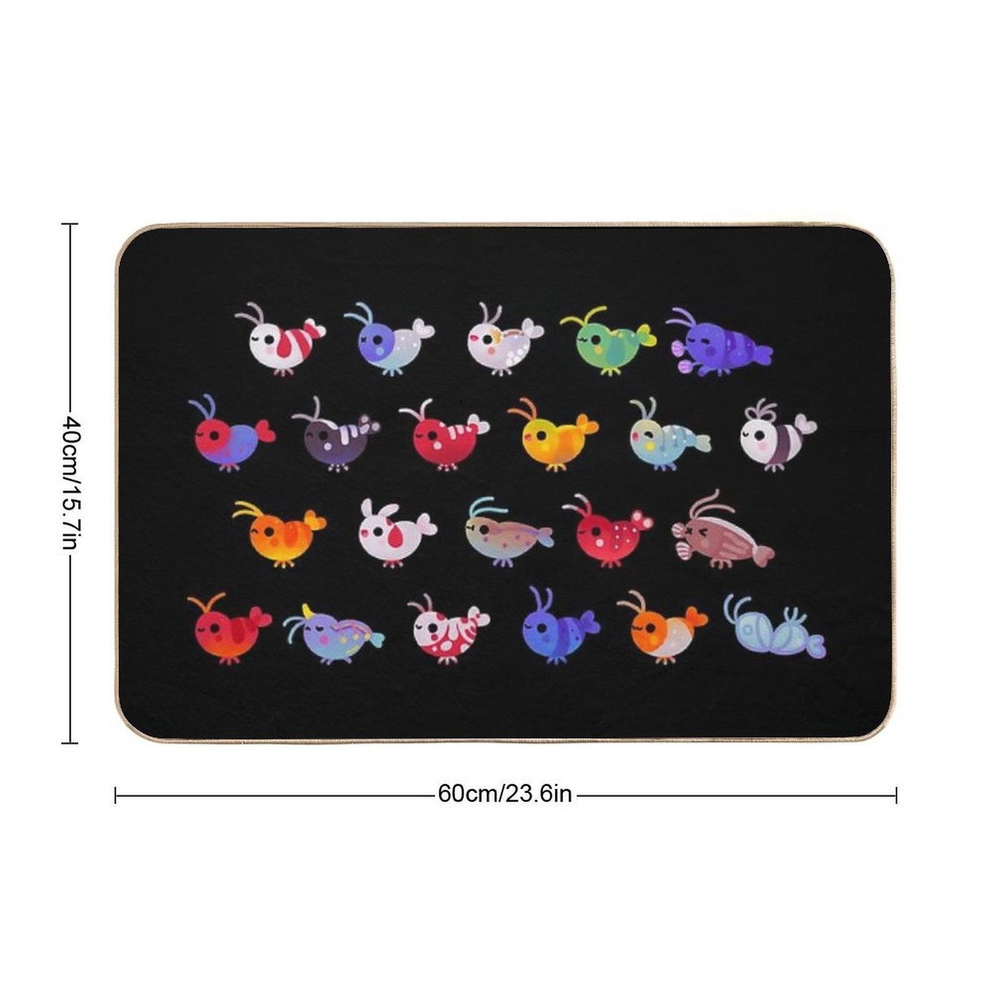 Freshwater Shrimp  High-Traffic Bath Mat