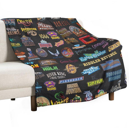 Roller Coasters Throw Blanket