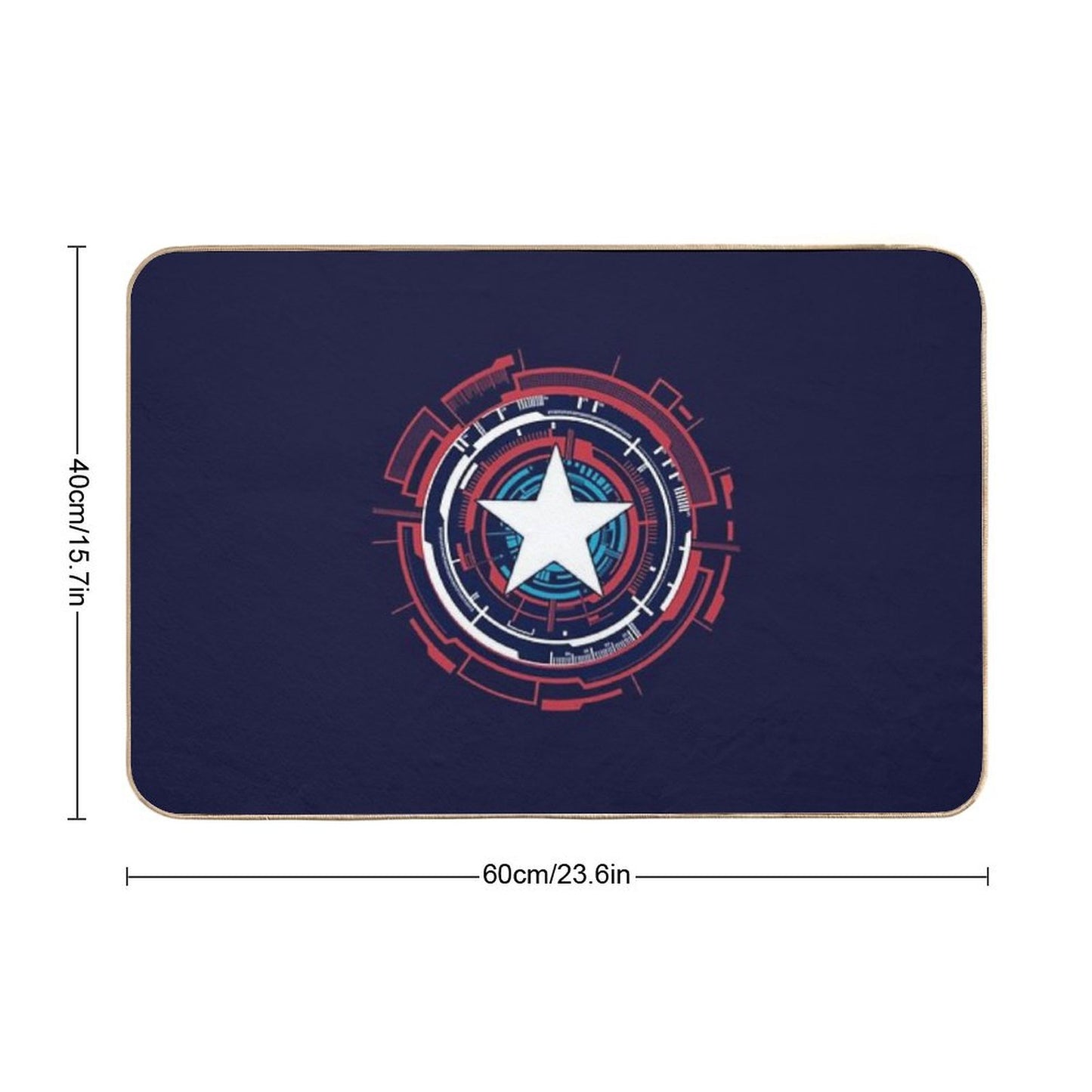 America Hero Futuristic Logo Bath Mat