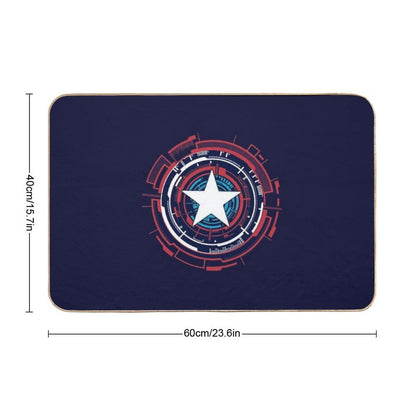 America Hero Futuristic Logo Bath Mat