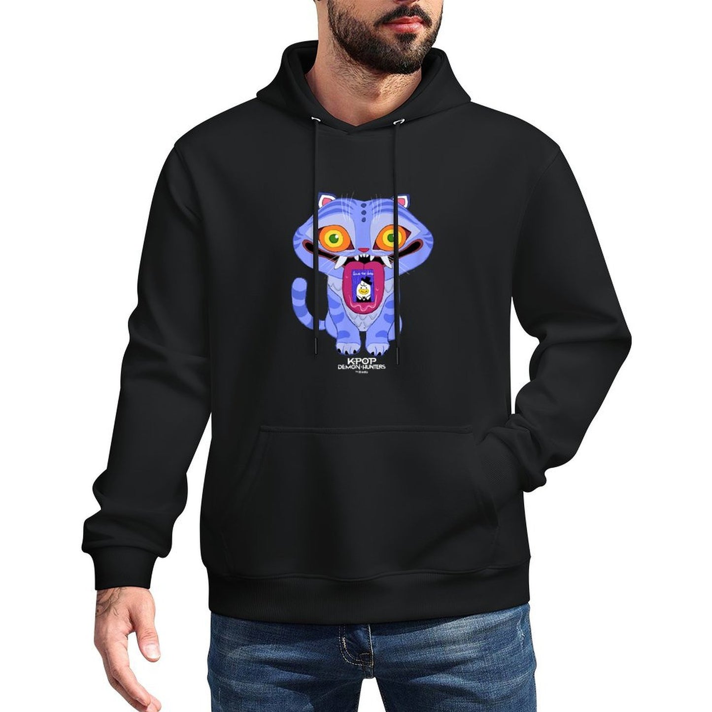 K-Pop Demon Hunters Cat Officially Licensed Colorfast Hoodie