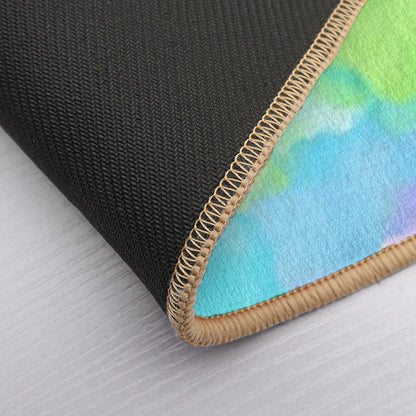 Lovely Colorful Watercolor Clouds Bath Mat