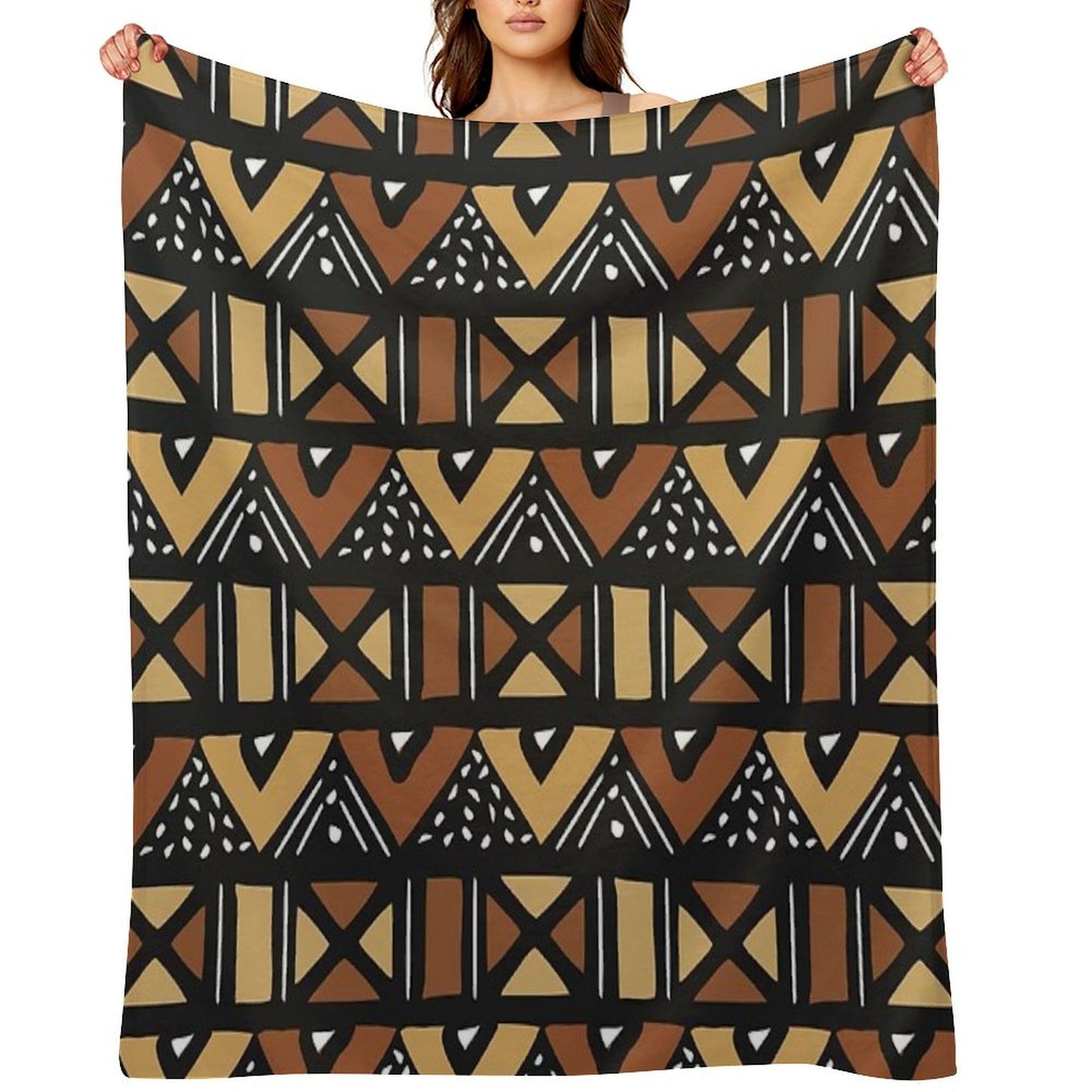 Mud Cloth Mali Throw Blanket