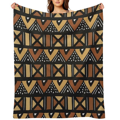 Mud Cloth Mali Throw Blanket