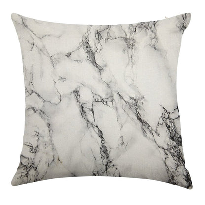 Marble Linen Throw Pillow Cover