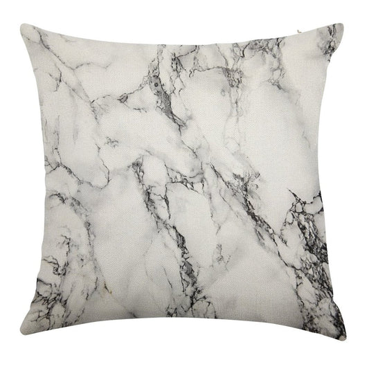 Marble Linen Throw Pillow Cover