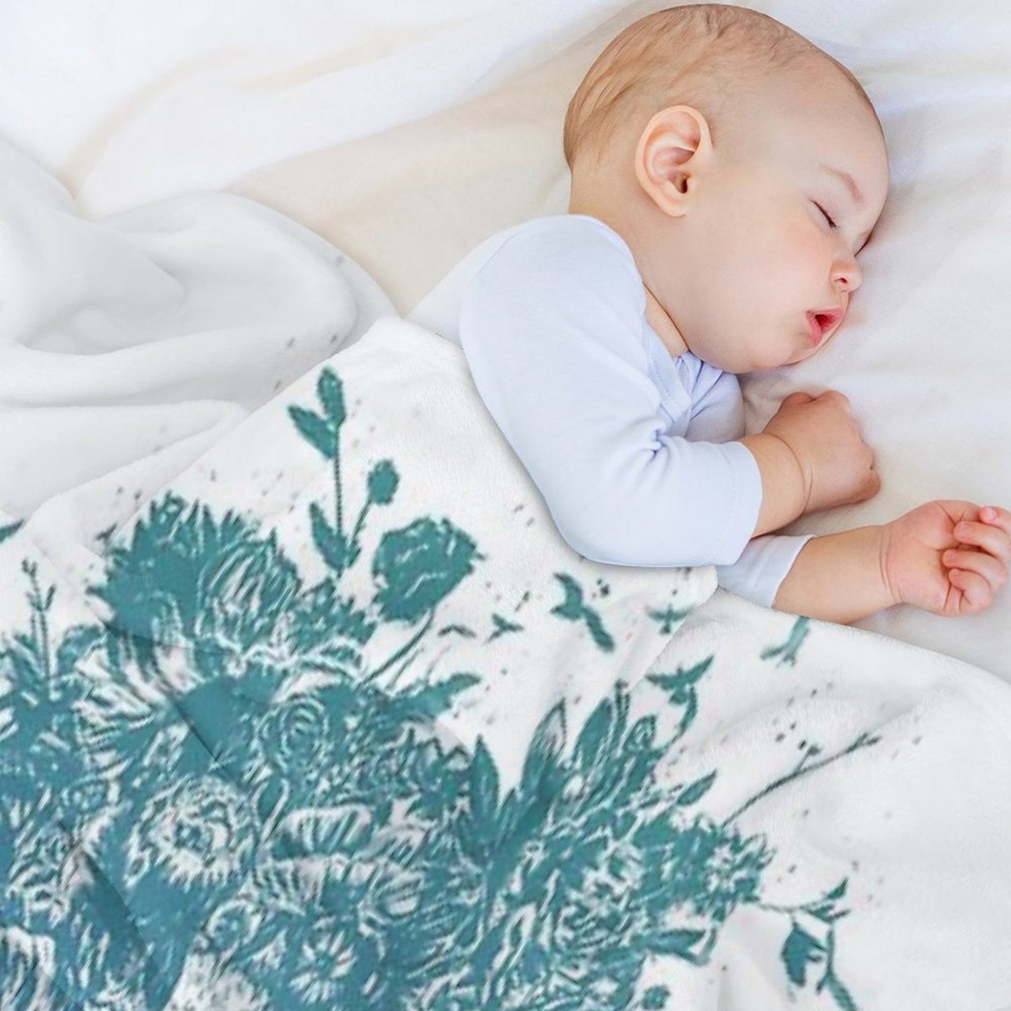 Floral Lion Throw Blanket