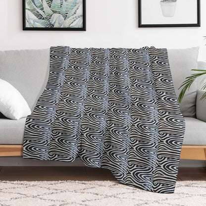 Lovely Zebra Pied Stripes Throw Blanket