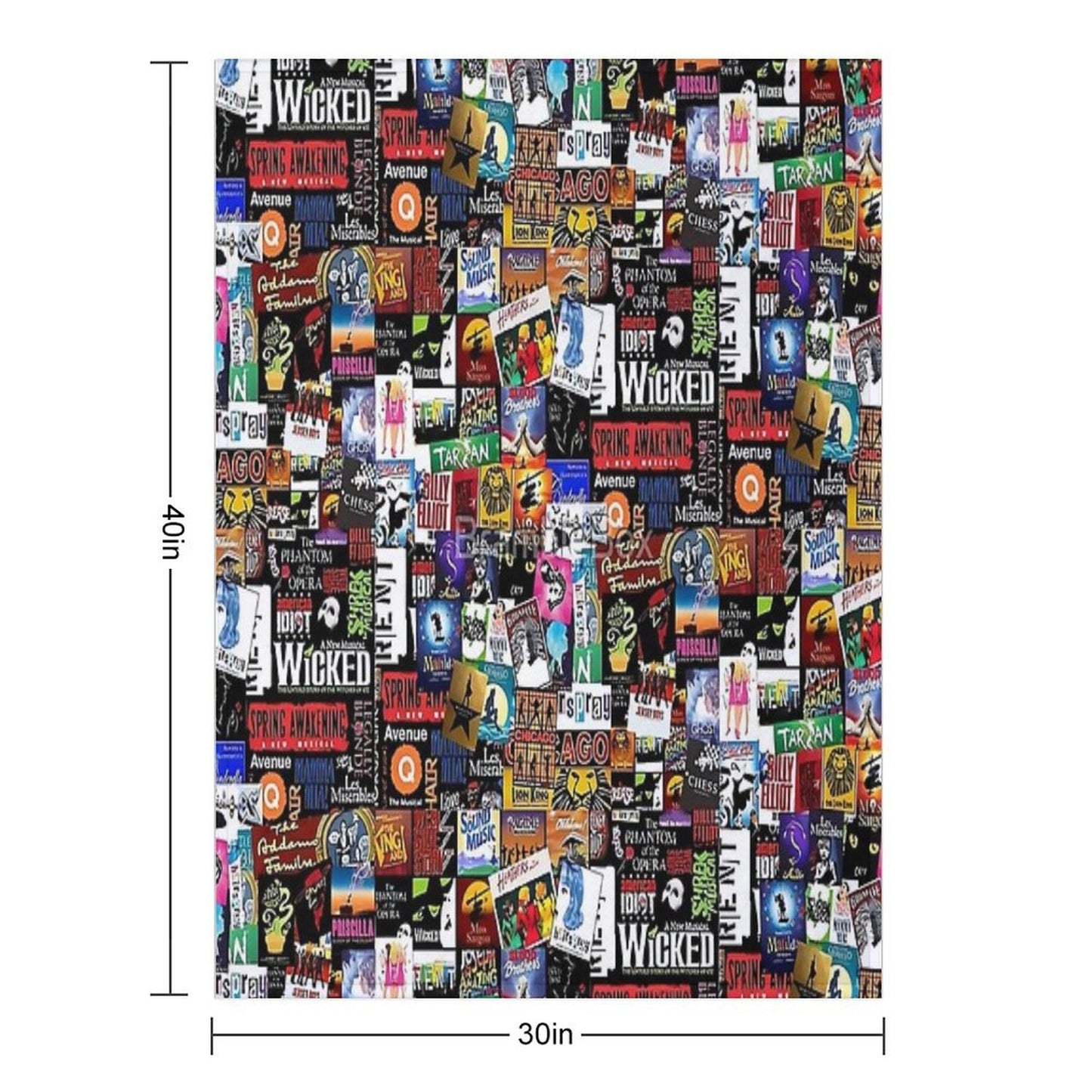 Collage II Musical Throw Blanket