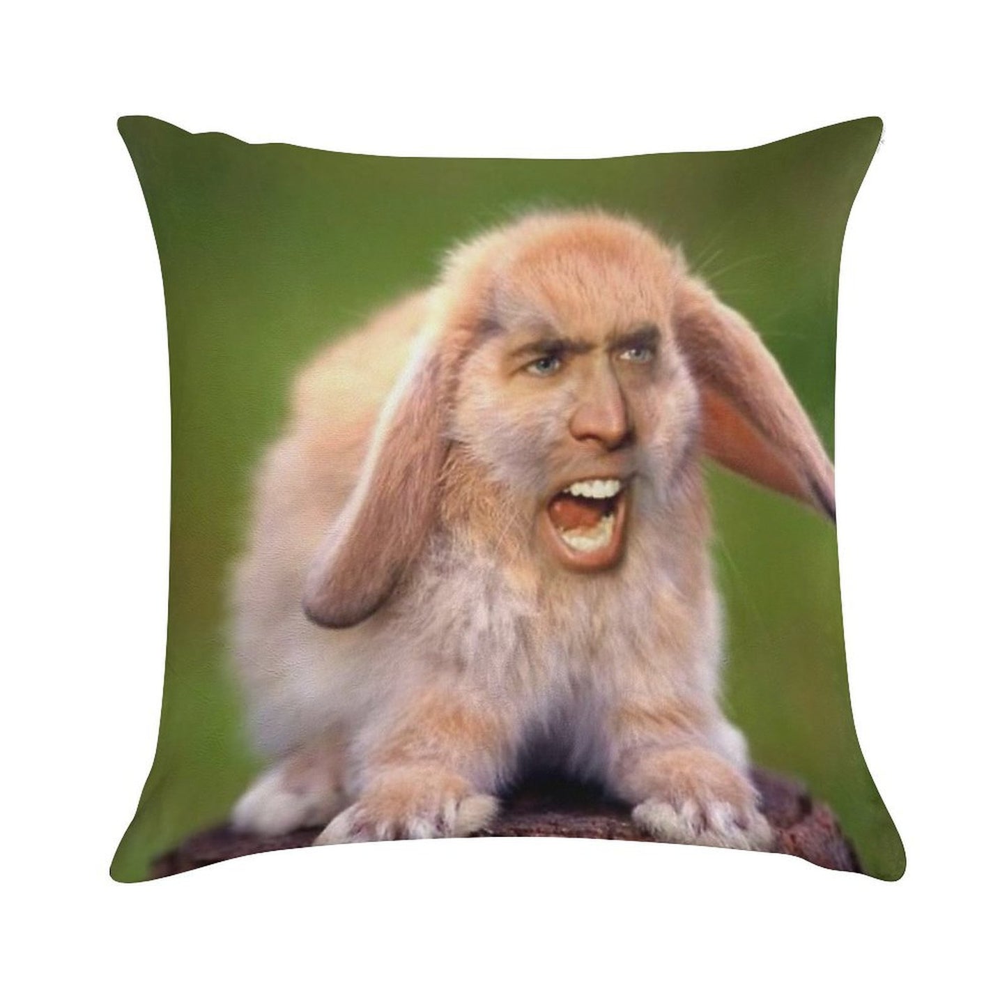 Nicholas Cage(d Rabbit) Soft Anti-Pilling Throw Pillow