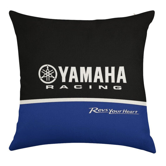 YAMAHA Race Linen Throw Pillow Cover