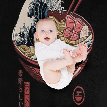 Great Ramen Wave Throw Blanket
