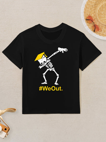 Dabbing Skeleton Graduation Graduate #WeOut Kids T-Shirt