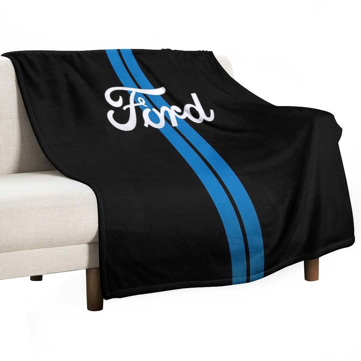 Retro Ford Stripes Throw Blanket