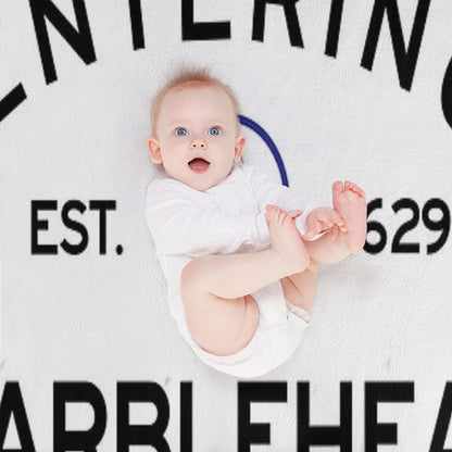 Entering Marblehead - Commonwealth of Massachusetts Road Sign Throw Blanket