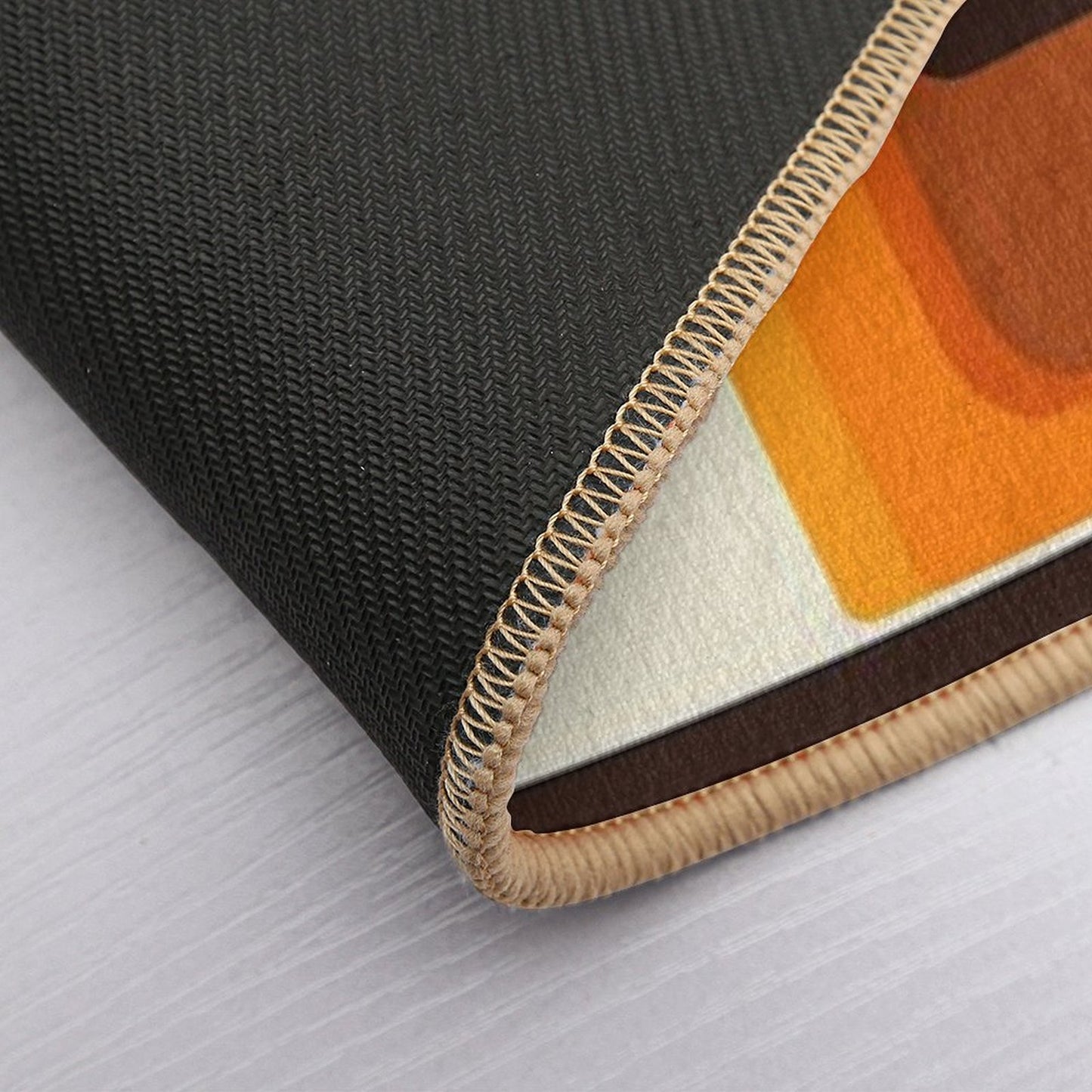 Mid-Century Modern Meets 1970s Orange Bath Mat