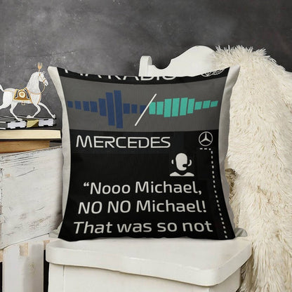 Toto Wolff Angry Team Radio Abu Dhabi 2021 Linen Throw Pillow Cover