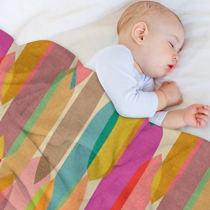 Mid Century Droplets Kaleidoscope Throw Blanket