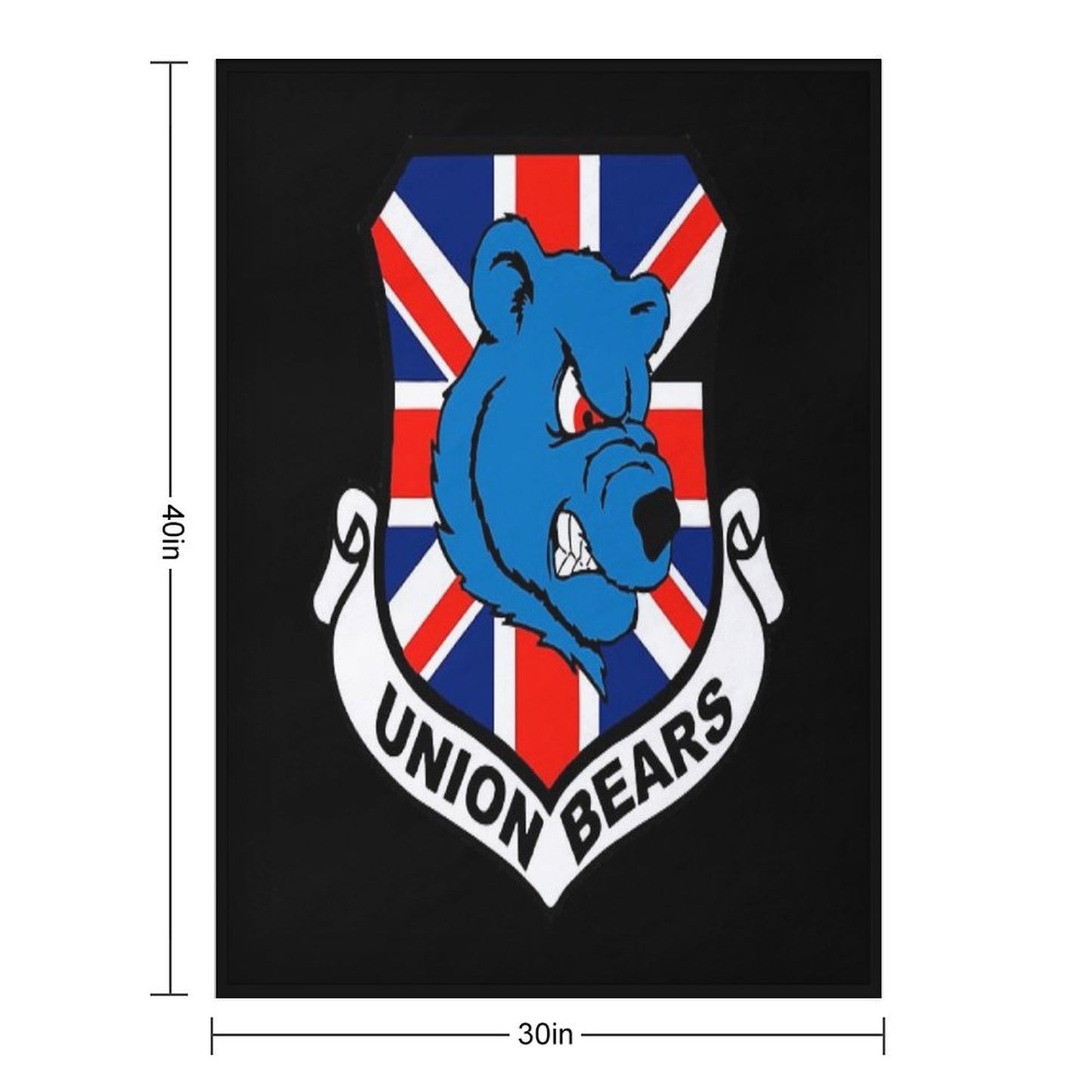 Union Bears Throw Blanket