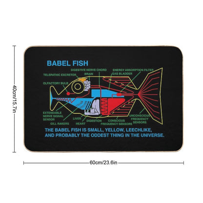 NDVH Babel Fish H2G2 Bath Mat